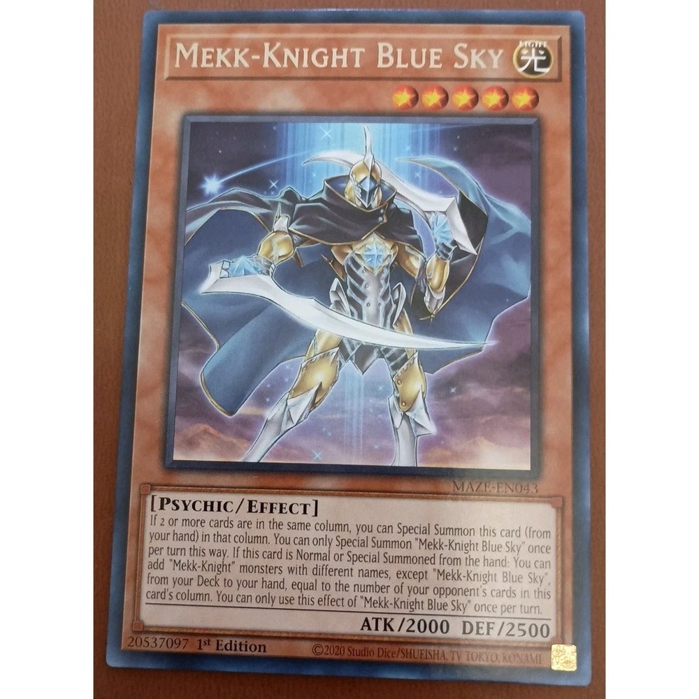 Yu-Gi-Oh! Mekk-Knight Blue Sky 1st Ed. MAZE-EN043 Rare